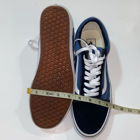 Vans Blue and White Old Skool Sneakers Size Unixes Women’s 12 Men 10.5 - Picture 11 of 13